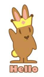 cartoon rabbit bunny saying hello